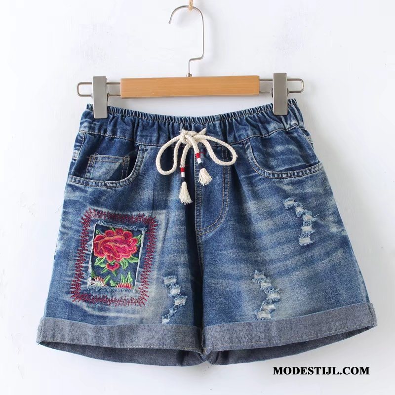 Dames Shorts Kopen Denim Vrouwen Zomer Student Elastiek Blauw