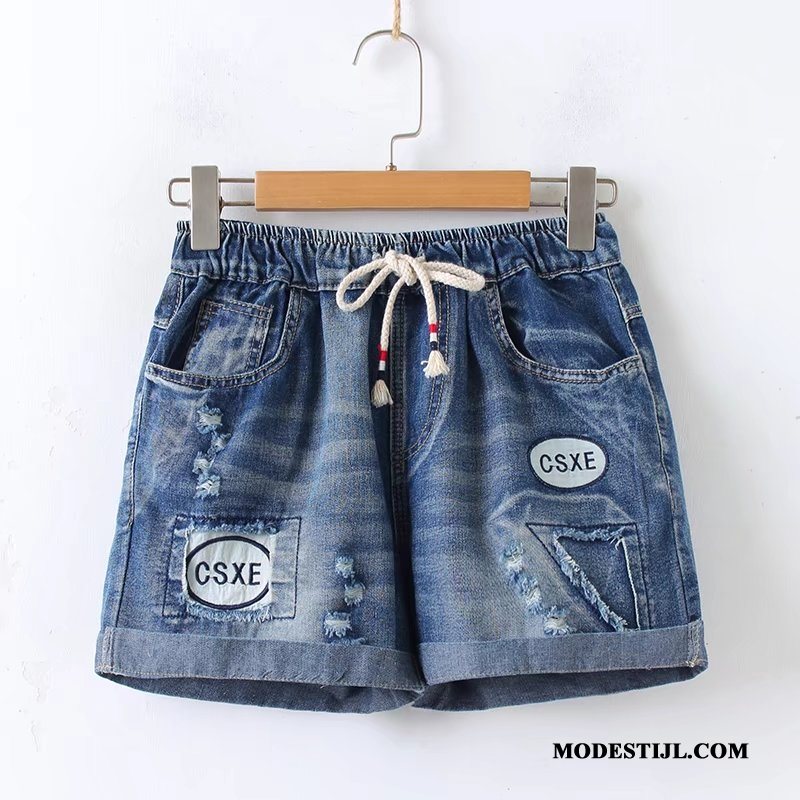 Dames Shorts Kopen Denim Vrouwen Zomer Student Elastiek Blauw