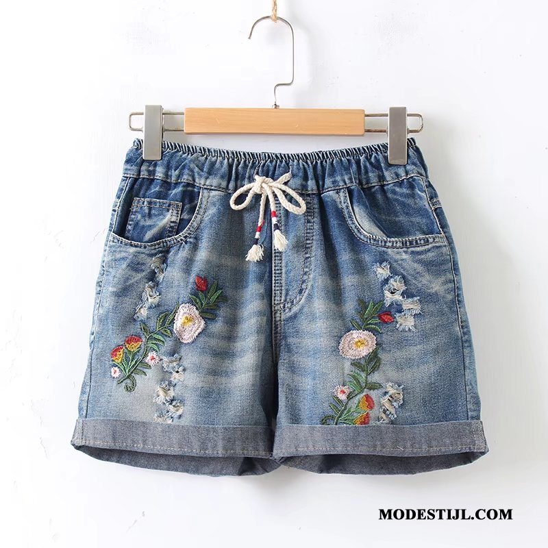 Dames Shorts Kopen Denim Vrouwen Zomer Student Elastiek Blauw