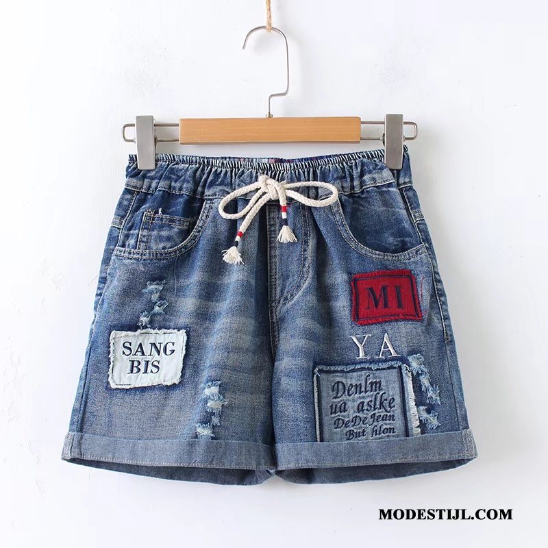 Dames Shorts Kopen Denim Vrouwen Zomer Student Elastiek Blauw