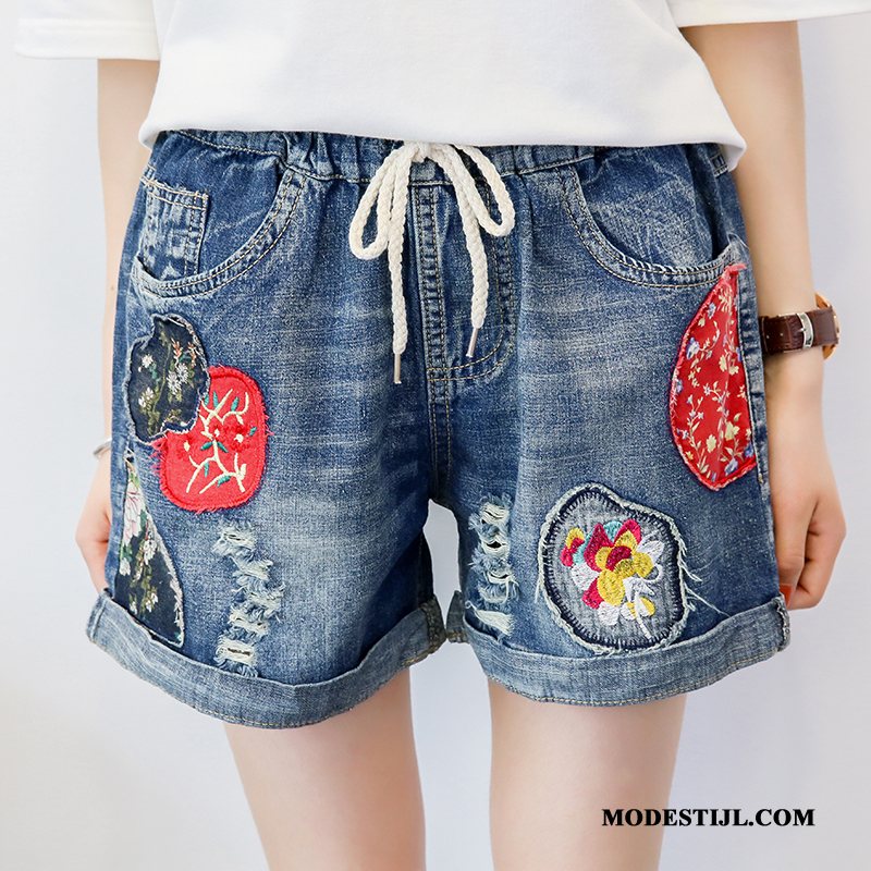 Dames Shorts Kopen Denim Vrouwen Zomer Student Elastiek Blauw