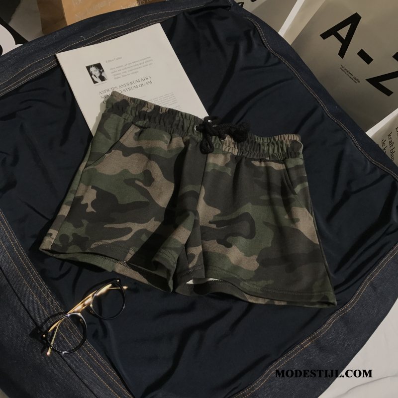 Dames Shorts Online Korte Broek Lovers Joggingbroek Zomer 2019 Legergroene Camouflage Zandkleur