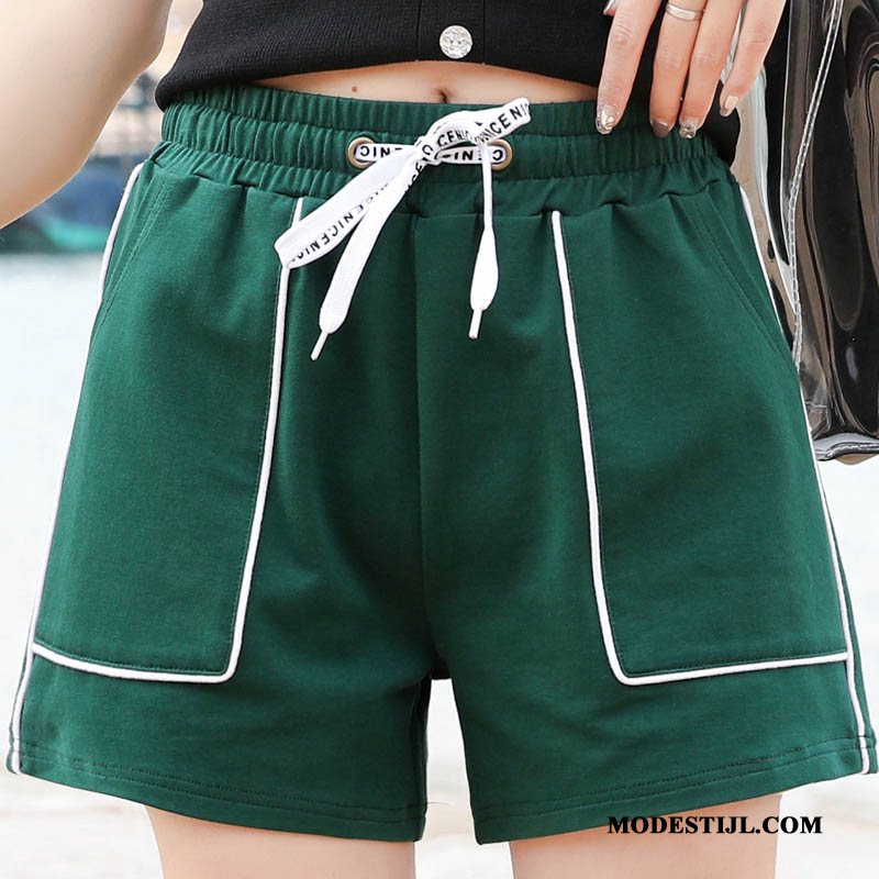 Dames Shorts Sale Nieuw Katoen Hete Broek Zomer Hoge Taille Groen