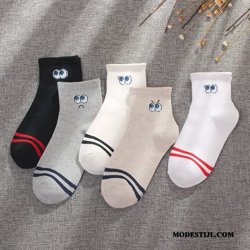 Dames Sokken Online Herfst Schattig Korte Sok Vier Seizoenen Winter Wit
