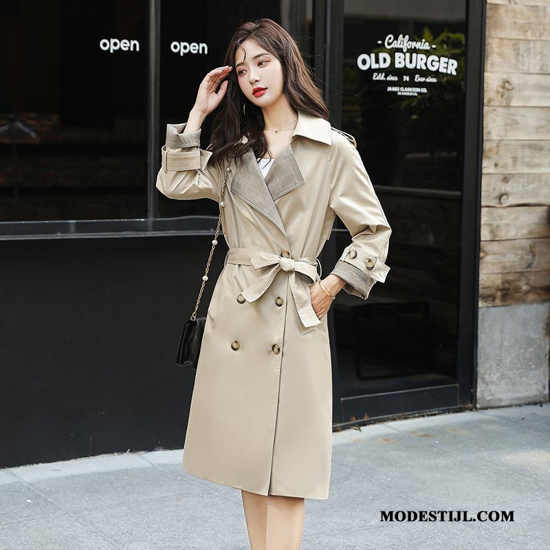 Dames Trenchcoat Aanbiedingen Mode Trend Pak Elegante 2019 Blauw