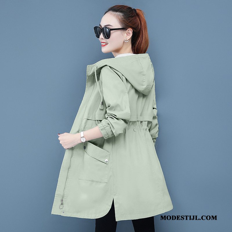 Dames Trenchcoat Online Vrouwen Strakke Nieuw Jas 2019 Blauw