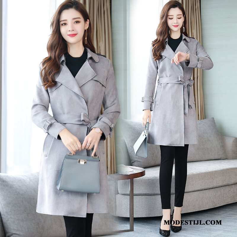 Dames Trenchcoat Sale 2019 Winter Casual Jas Nieuw Kaki