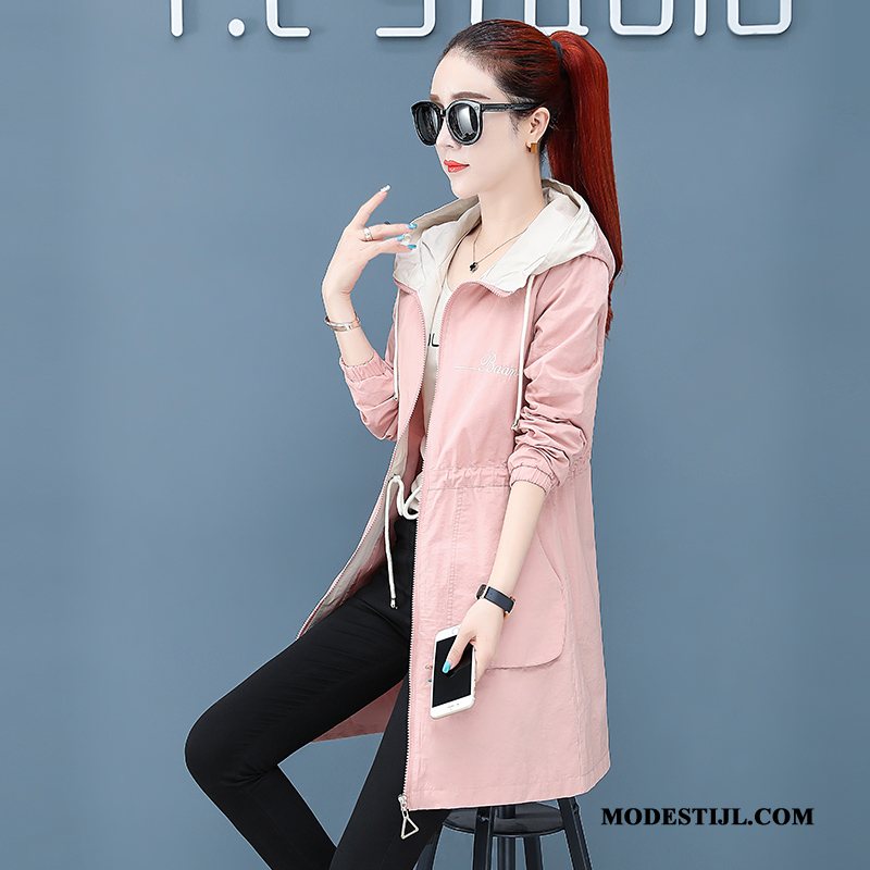 Dames Trenchcoat Sale Jas Nieuw Vrouwen Populair Losse Roze Rood