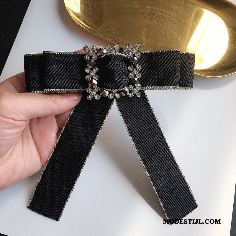 Dames Vlinderdas Aanbiedingen Werk Bloem Kraag Schooluniform Decoratie Vrouwen Blauw Zwart
