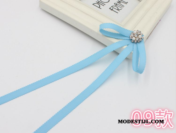 Dames Vlinderdas Sale Bloem Kraag Overhemd Accessoires Mini Mannen Blauw