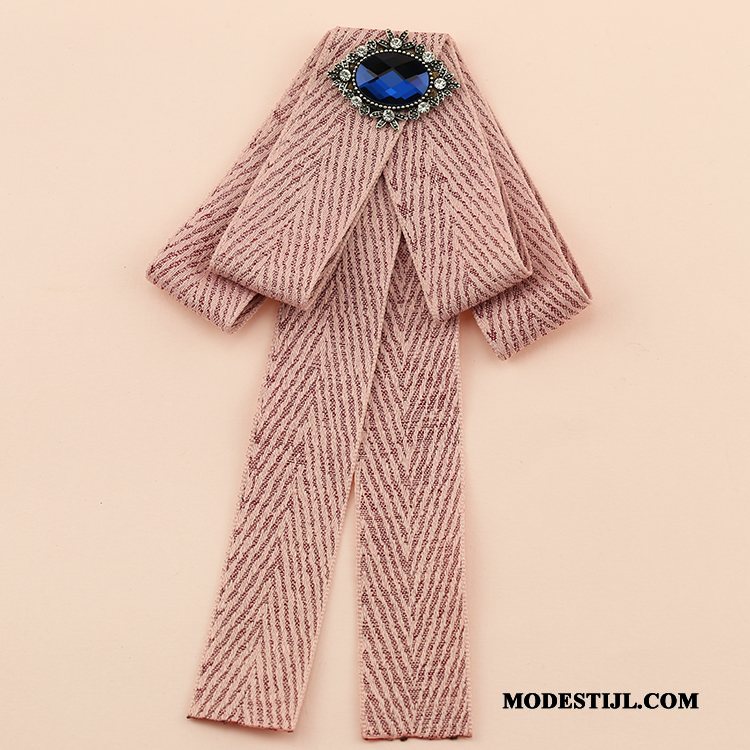 Dames Vlinderdas Winkel Student Groot Mini Accessoires Vrouwen Blauw Zilver