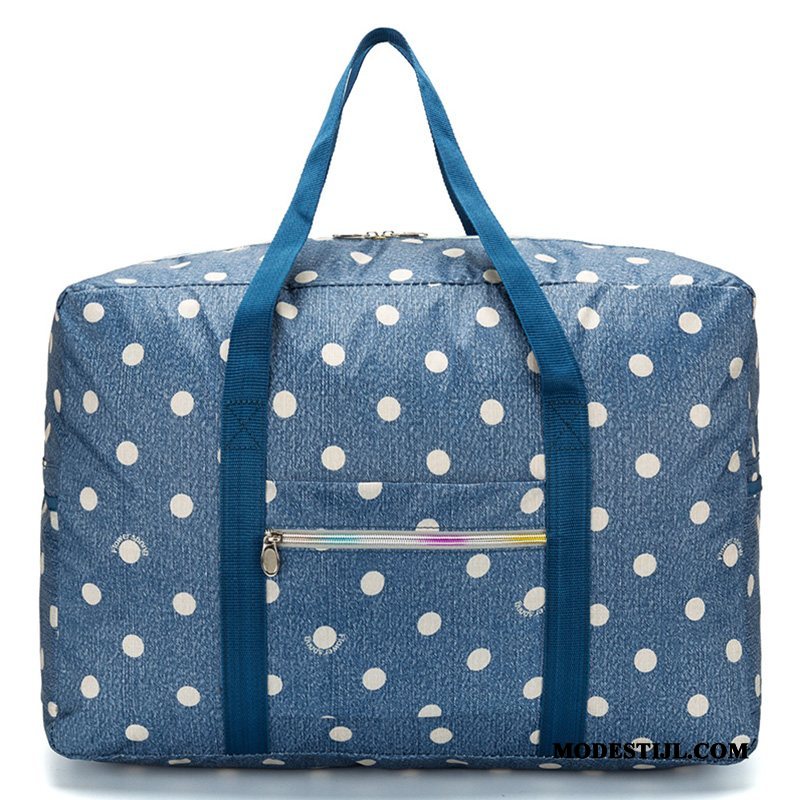 Dames Wandelrugzak Winkel Portable Waterdicht Handtas Grote Capaciteit Reizen Blauw