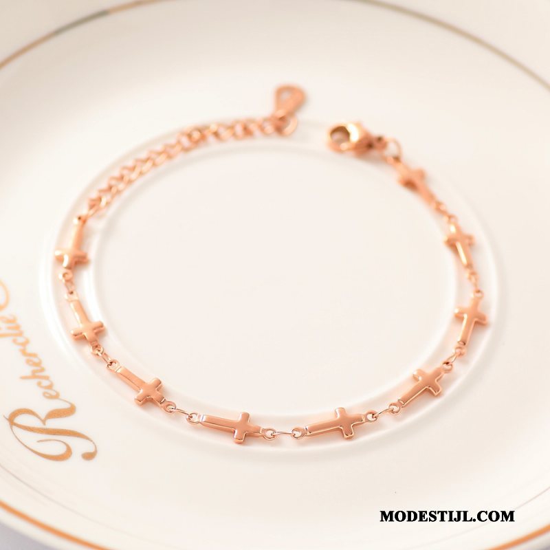 Dames Zilveren Sieraden Aanbiedingen Verjaardagscadeau Meisje Mode Kleur Armbanden Roze Goud