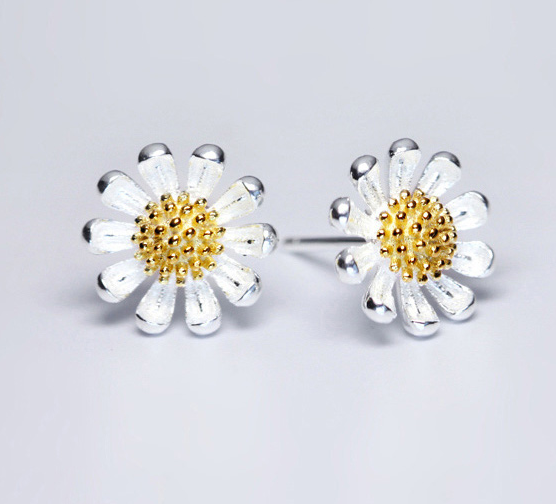 Dames Zilveren Sieraden Sale Bloemen Vers Mode Accessoires Mini Zilver