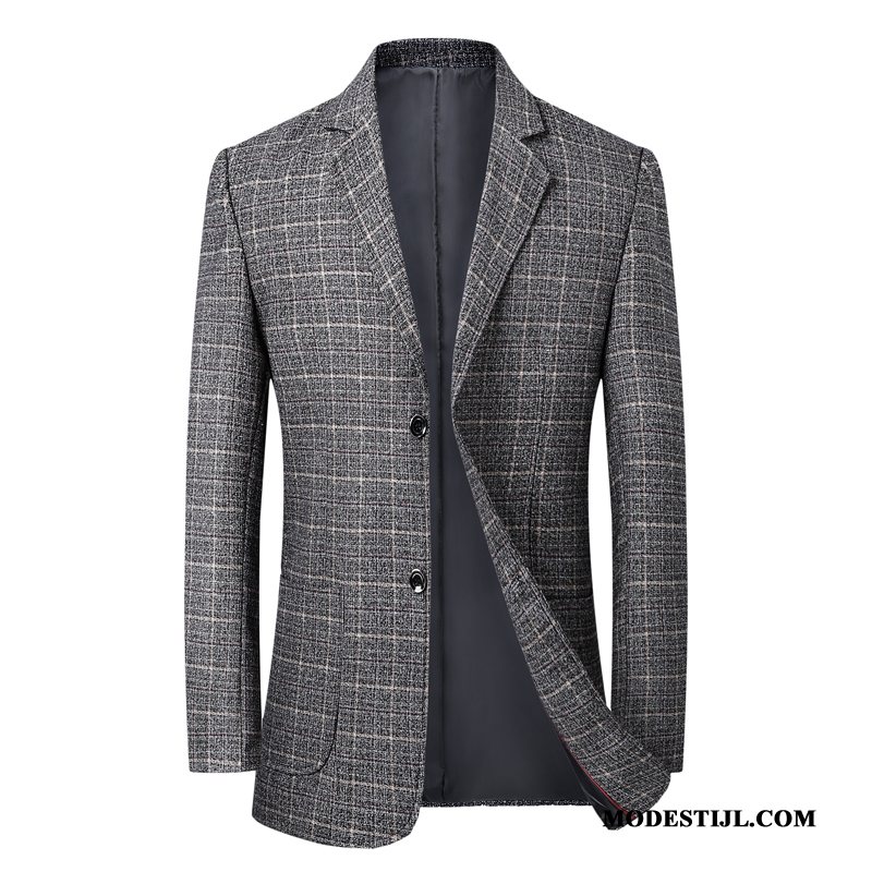 Heren Blazer Kopen Slim Fit Pak Jeugd 2019 Eenvoudige Blauw