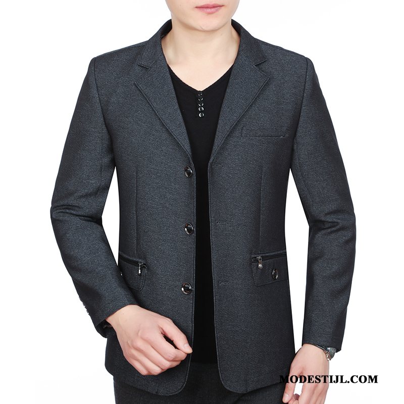 Heren Blazer Sale Herfst Nieuw Mannen Jack Jasje Marineblauw