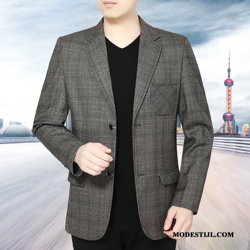 Heren Blazer Sale Pak Casual Herfst Jasje 2019 Grijs