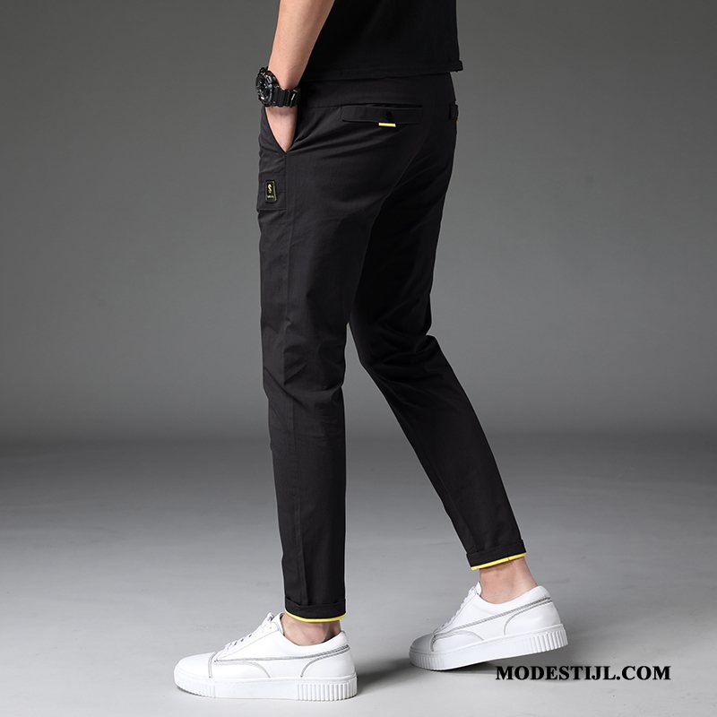 Heren Broeken Goedkoop Casual Broek 2019 Losse Trend Mini Zwart