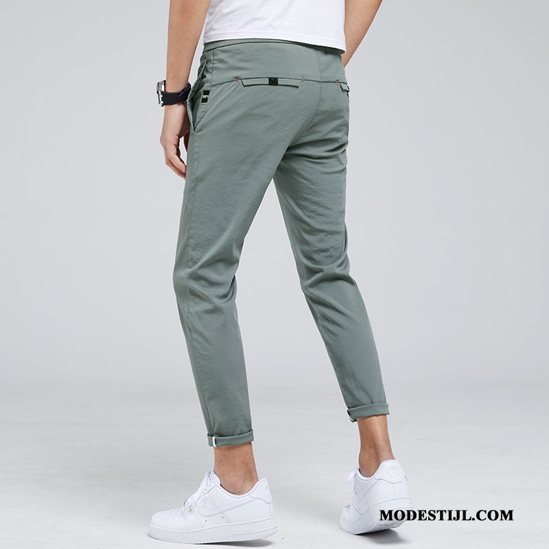 Heren Broeken Sale Casual Broek Mini Zomer Trend Slim Fit Grijs