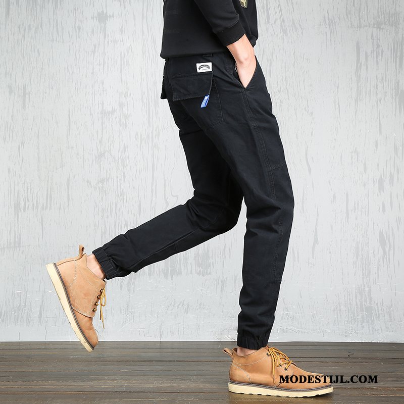 Heren Broeken Sale Jeugd Vintage Strak Slim Fit Trend Kaki