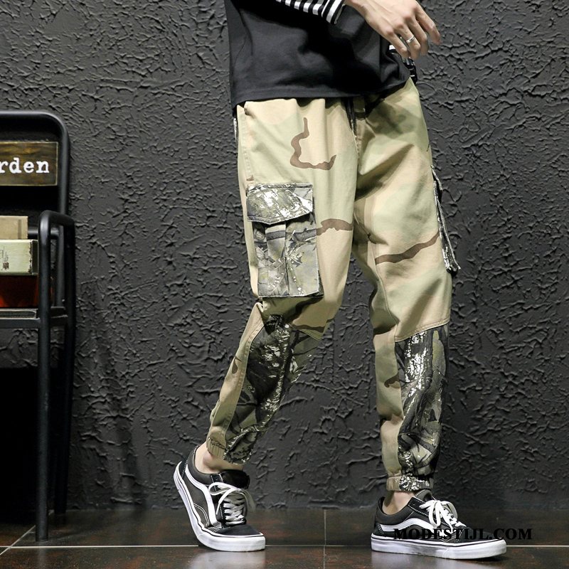 Heren Cargobroeken Kopen Grote Maten Losse Casual Broek Strak Trend Legergroene Camouflage