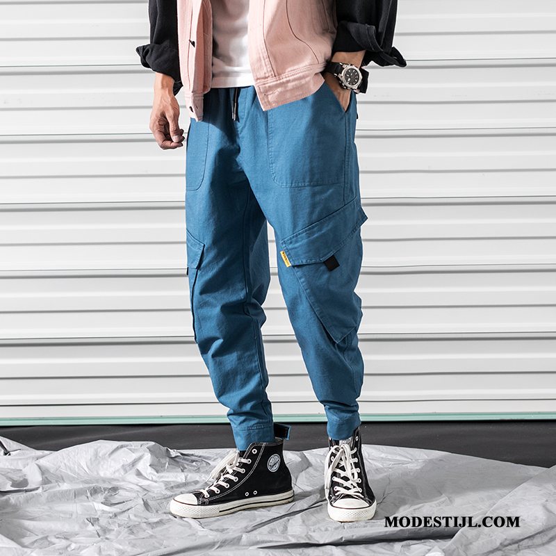 Heren Cargobroeken Winkel Losse 2019 Joggingbroek Cargo Broek Nieuw Blauw