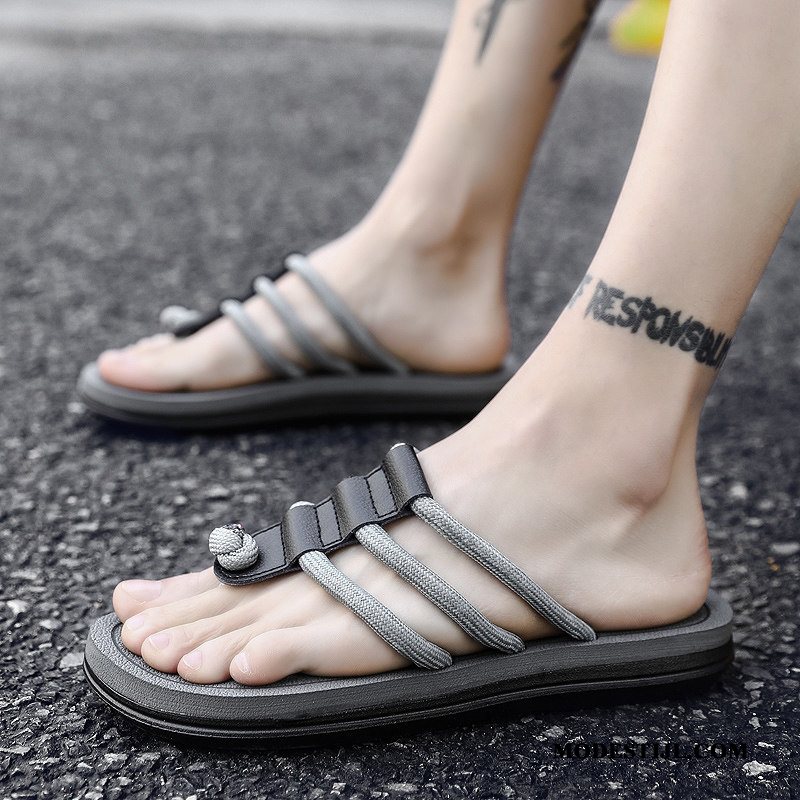 Heren Flip Flops Aanbiedingen Antislip Zomer Pantoffels Trend Mannen Zandkleur Geel