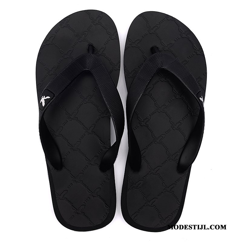 Heren Flip Flops Goedkoop Schoenen Casual Pantoffels Mannen Antislip Zandkleur Groen