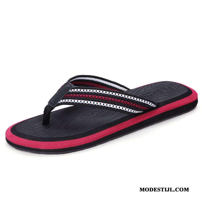 Heren Flip Flops Goedkoop Trend Antislip Persoonlijk Grote Maten Slipper Blauw Zandkleur