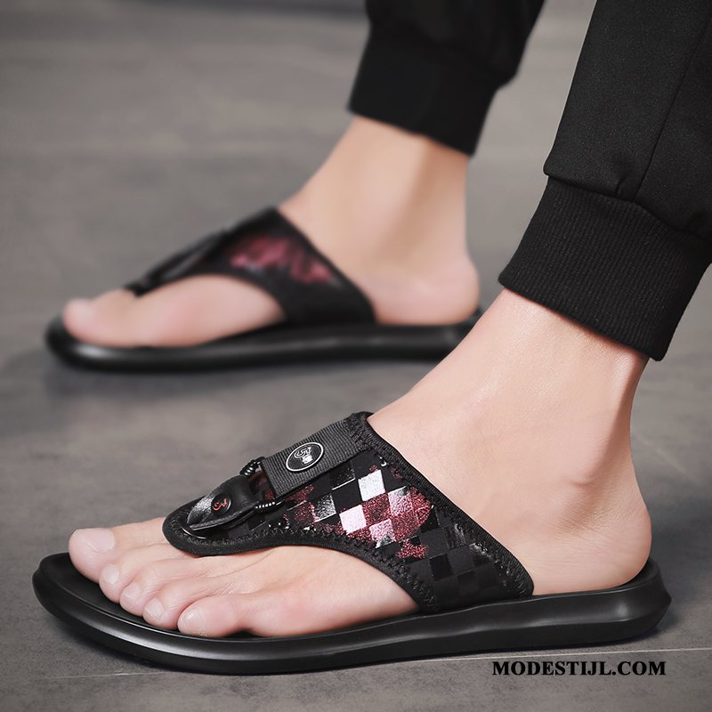 Heren Flip Flops Kopen Alle Wedstrijden Casual Sandaal Mannen Slipper Zandkleur Zwart