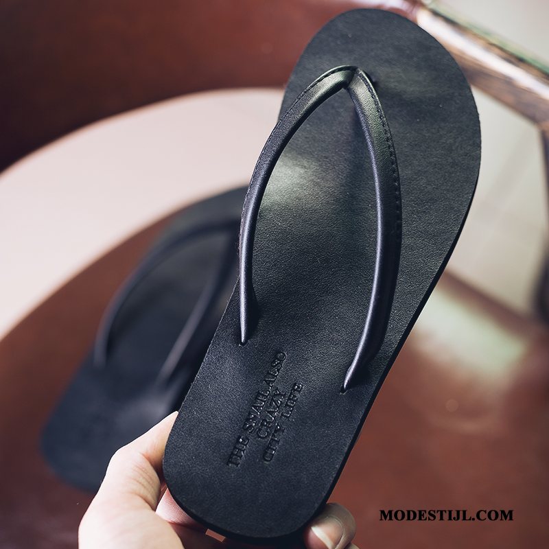 Heren Flip Flops Kopen Mode Zomer Slipper Trend Eenvoudige Grijs