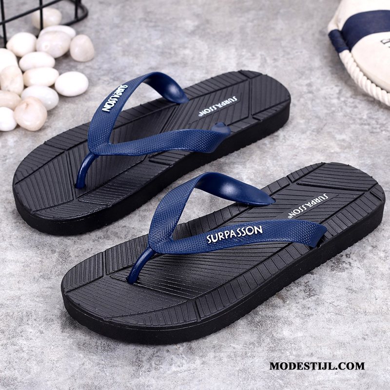 Heren Flip Flops Kopen Pantoffels Mode Student Zomer Slipper Zandkleur Zwart