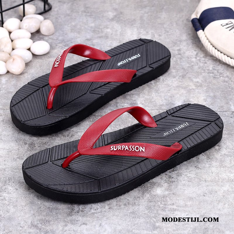 Heren Flip Flops Kopen Pantoffels Mode Student Zomer Slipper Zandkleur Zwart