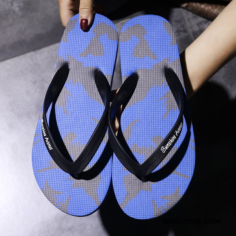 Heren Flip Flops Kopen Persoonlijk Schoenen Bovenkleding Zachte Zolen Trend Zandkleur Zwart