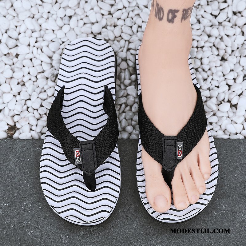 Heren Flip Flops Kopen Slipper Pantoffels Outdoor Dikke Zool 2019 Zandkleur Rood