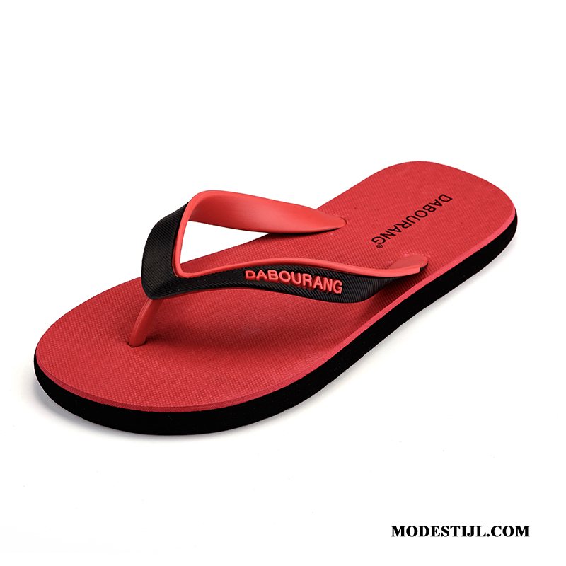 Heren Flip Flops Kopen Zomer Mode Casual Bovenkleding Antislip Blauw Zandkleur