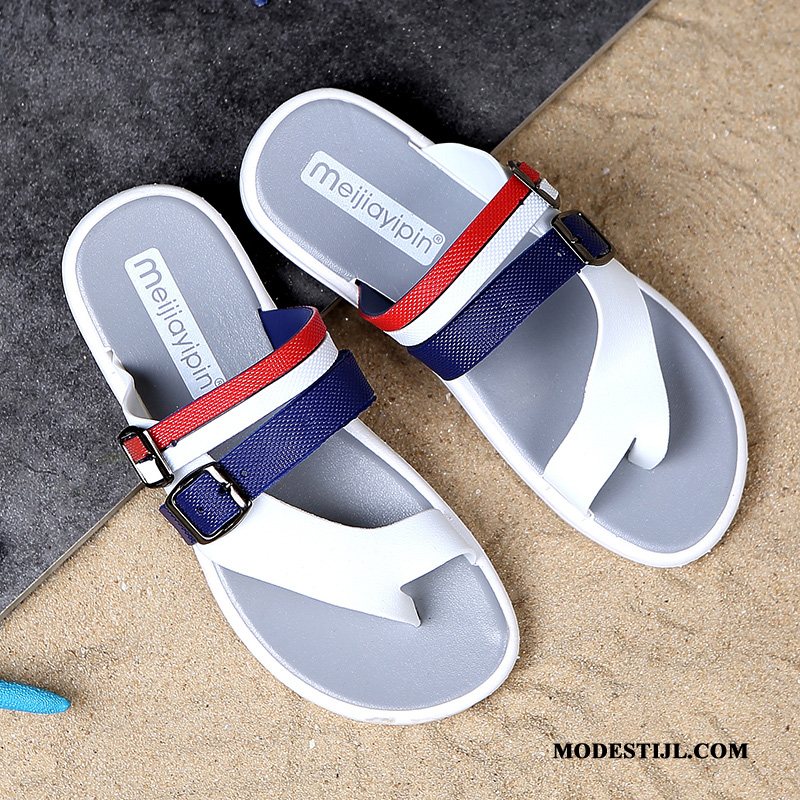 Heren Flip Flops Kopen Zomer Slipper 2019 Sandaal Persoonlijk Blauw Zandkleur