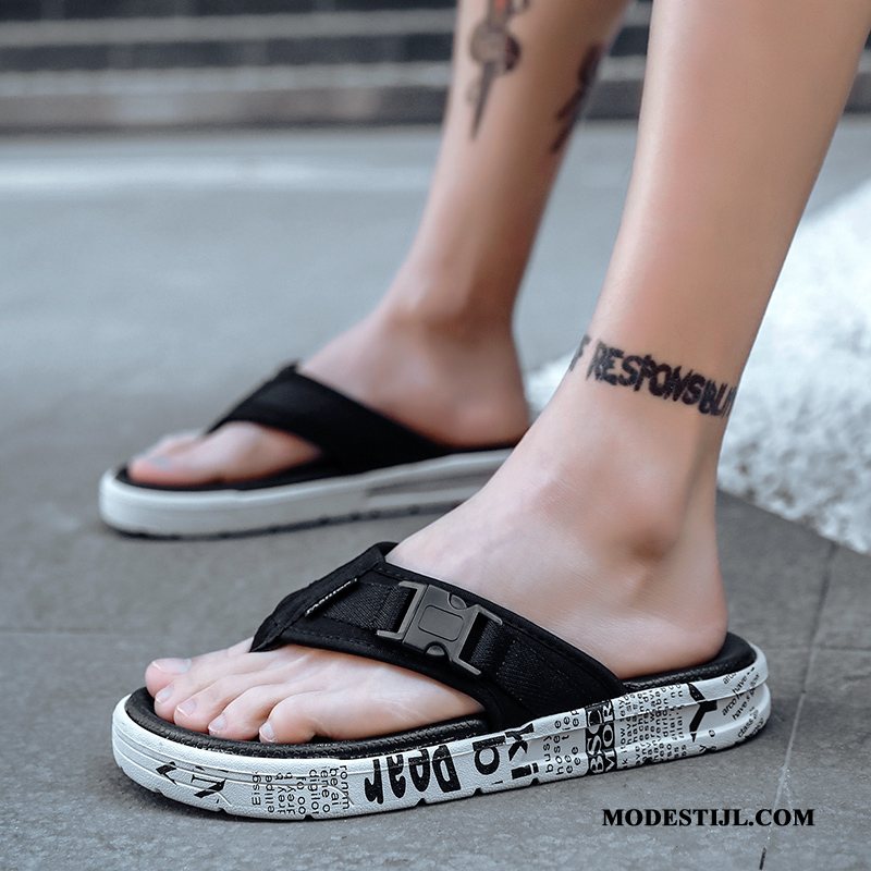 Heren Flip Flops Korting Trend 2019 Mannen Mode Persoonlijk Zandkleur Zwart