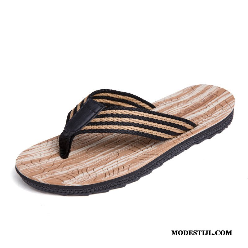 Heren Flip Flops Korting Zomer Strand Antislip Grote Maten Zachte Zolen Blauw Zandkleur