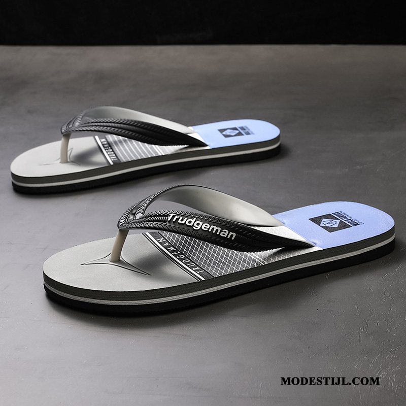 Heren Flip Flops Online Mode Persoonlijk Zomer Slipper Bovenkleding Grijs