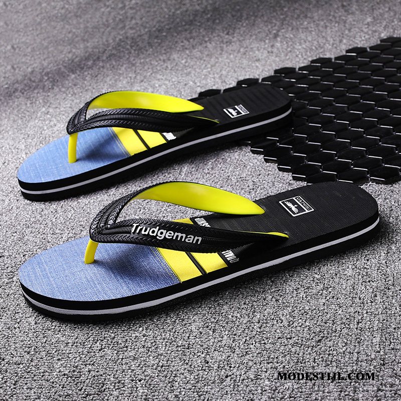 Heren Flip Flops Online Mode Persoonlijk Zomer Slipper Bovenkleding Grijs