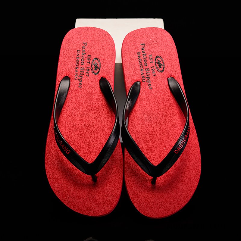 Heren Flip Flops Online Outdoor Antislip Mode Zomer Pantoffels Zandkleur Groen