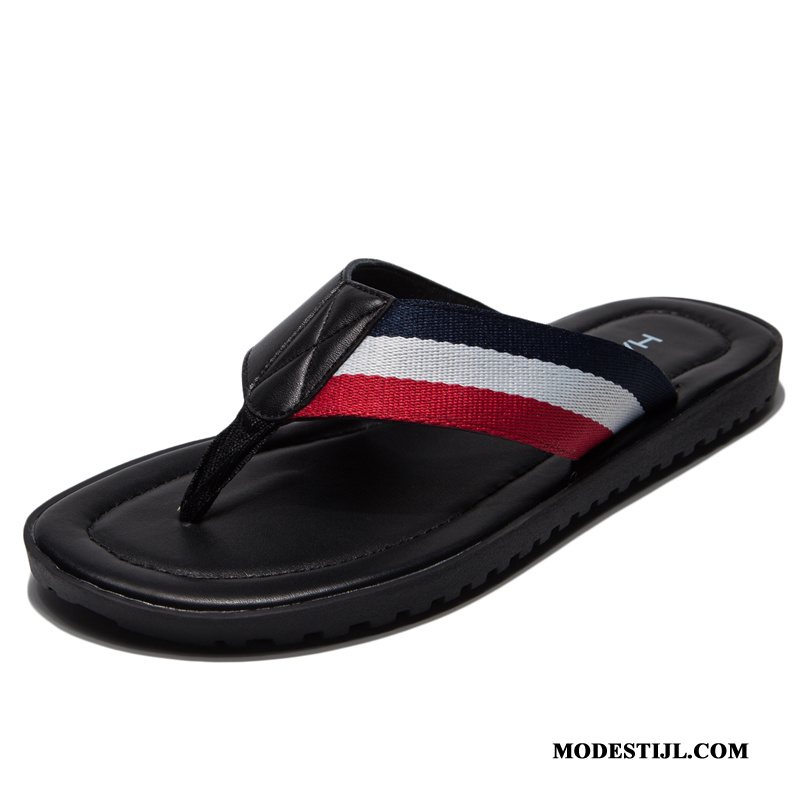 Heren Flip Flops Online Pantoffels Mode Mannen 2019 Casual Zandkleur Wit