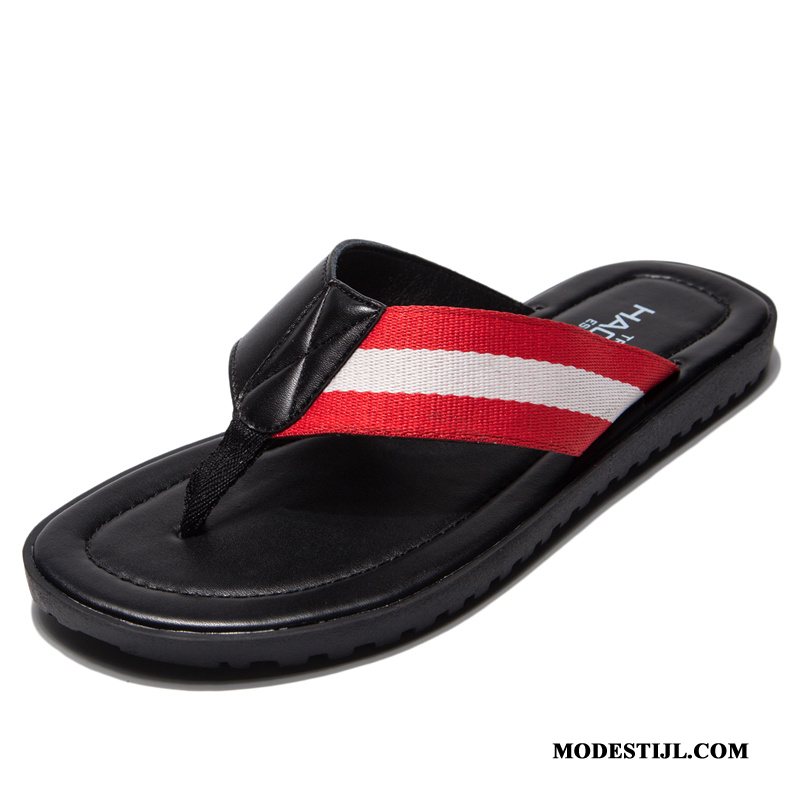 Heren Flip Flops Online Pantoffels Mode Mannen 2019 Casual Zandkleur Wit