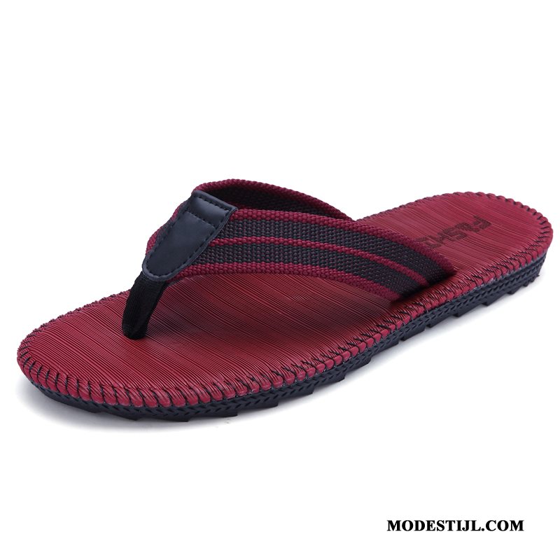 Heren Flip Flops Online Student Pantoffels Antislip Zomer Schoenen Zandkleur Geel