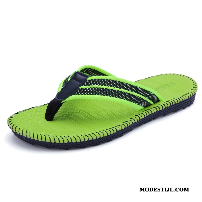 Heren Flip Flops Online Student Pantoffels Antislip Zomer Schoenen Zandkleur Geel