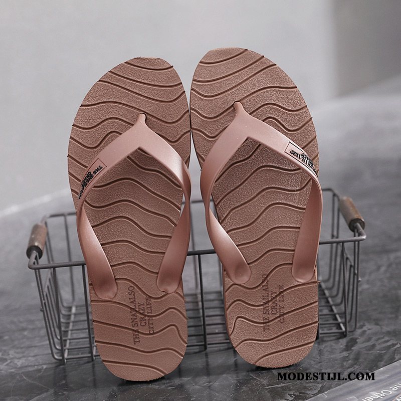 Heren Flip Flops Sale Antislip Zachte Zolen Schoenen 2019 Slipper Zandkleur Bruine