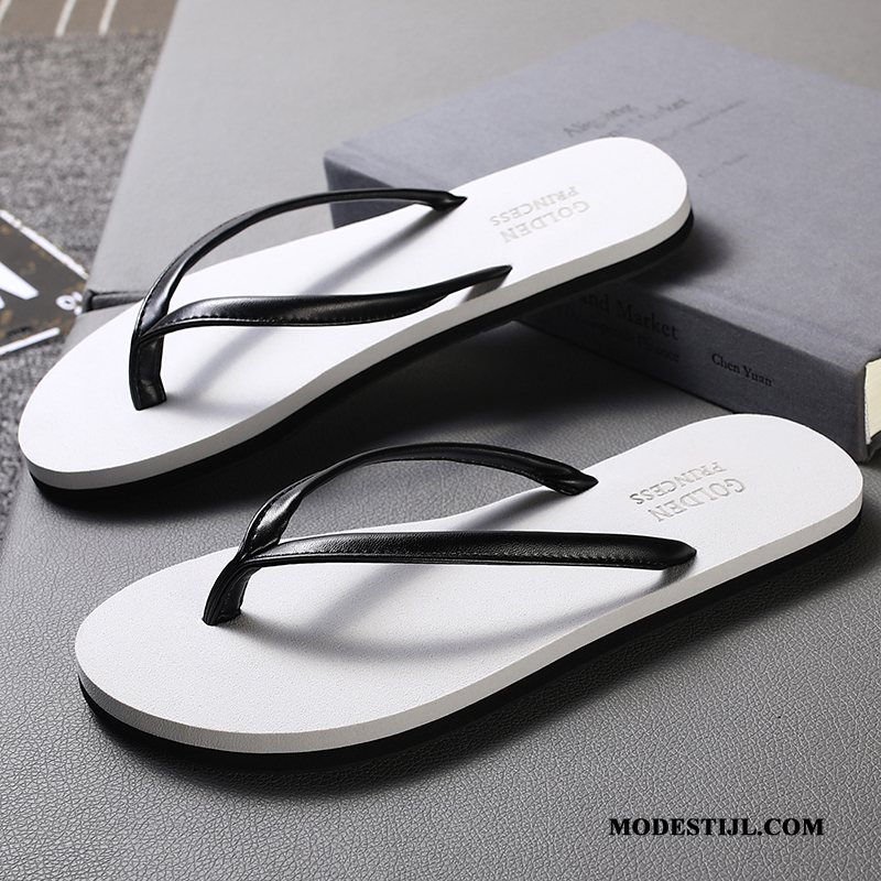 Heren Flip Flops Sale Casual Trend Eenvoudige Pantoffels Mode Zwart