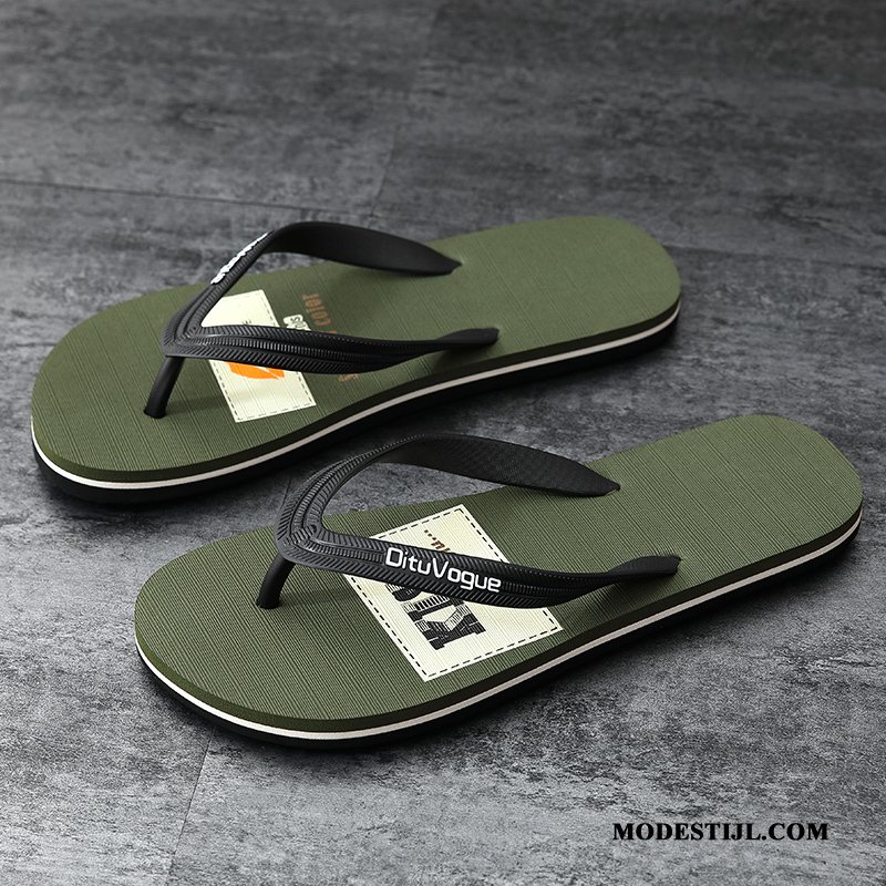 Heren Flip Flops Sale Elke Dag Antislip Sandaal Comfortabele Alle Wedstrijden Groen