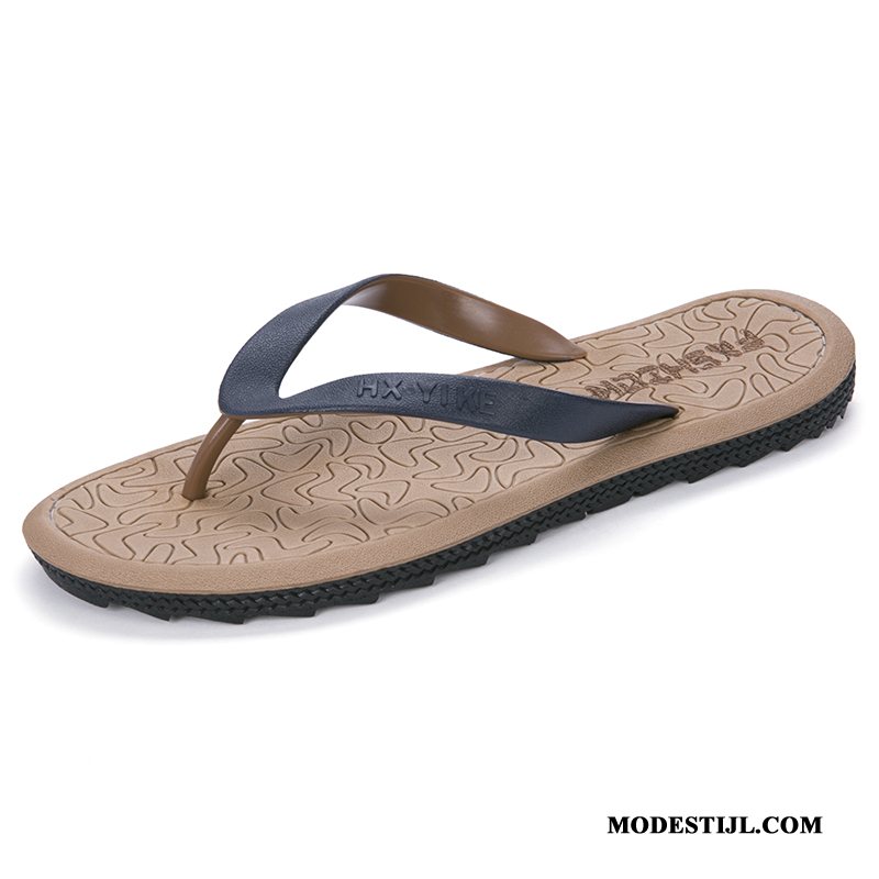 Heren Flip Flops Winkel Sandaal Slipper Trend Student Mannen Zandkleur Rood